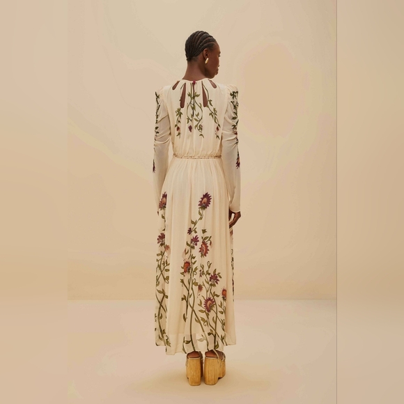 FARM RIO Multicolor Romantic Nature Long Sleeve Maxi Dress - Picture 2 of 6